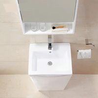 Lavabos sanitaires en gros Lavabos de salle de bain en céramique carrés modernes