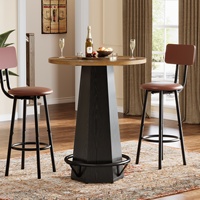Table de bar ronde en MDF durable de haute qualité pour salon moderne, directement de l'usine