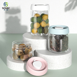 Recipientes de Vidrio Modernos y Personalizables <span class=keywords><strong>Vacare</strong></span> para Café, 400ml 700ml 1100ml, Frascos Sellados al Vacío con Tapa Deslizante, Contenedores para Almacenamiento de Alimentos - Product Image 3
