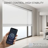 Rideaux Thermiques Motorisés Imperméables Modernes pour Bureau, Maison, Cuisine, Salle de Bain, Salon, Fenêtres