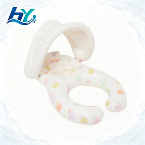 Leyoumei 2025 Nouveau Design Amélioré Siège Flottant Gonflable en PVC pour Bébé avec Auvent Pare-Soleil Bleu Enfant 90x75.6cm - Product Image 1
