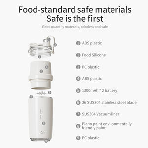 Mini-presse-agrumes rechargeable USB, mixeur personnel portable en acier inoxydable, faible bruit, utilisation en <span class=keywords><strong>voiture</strong></span>, alimentation électrique - Product Image 6