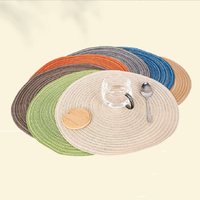 Fabrik-Großhandel Einteilige Polyester-Baumwoll Wiederverwendbare Moderne Tischunterlage 30cm Durchmesser Wärmeisolierende Matte zum Schutz von Gemüseplatten