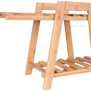 <span class=keywords><strong>Support</strong></span> de plante succulente d'intérieur en bambou, porte-pot de fleurs avec plateau de type tiroir - Product Image 5