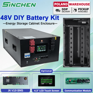 Caja de batería apilable DIY de 48V para servidor, sin impuestos en Europa (DDP), con BMS JK V19 y disyuntor de 250A, para 16 celdas de litio. - Product Image 1