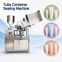 Machine de remplissage et de scellage automatique de tubes en aluminium avec pompe pour applications chimiques, liquides visqueux et pâtes, multi-tension, faible pression