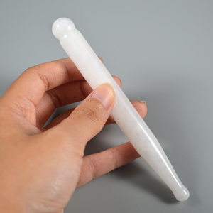 Bolígrafo de acupresión de rodillo de Jade de alta calidad, bolígrafo de masaje de acupuntura de Jade blanco Gua Sha para tratamiento de puntos faciales - Product Image 2