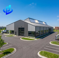Nouvel atelier/entrepôt en structure légère d'acier, design moderne du milieu du siècle, haute résistance au vent, prix usine disponible pour la vente en gros