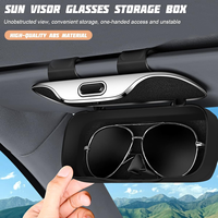 Soporte portátil para gafas con protección contra arañazos, accesorios para coche, soporte para gafas montado en la visera del coche con acceso con una sola mano, caja para gafas de coche