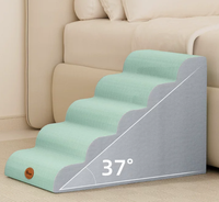 Escalier pour animaux de compagnie, rampe pour chiots, marches amovibles et lavables en éponge, petit escalier de chevet pour chat, marches d'escalade pour chien