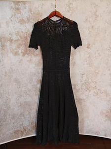 Jupe une pièce crochet à la main en noir - Product Image 3