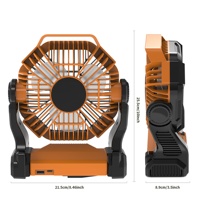 Ventilateur de camping 20000mAh 360 °   Ventilateur rotatif à 4 vitesses, batterie rechargeable 58 heures, alimenté par batterie, pour tente extérieure, voyage en voiture, barbecue, batterie externe
