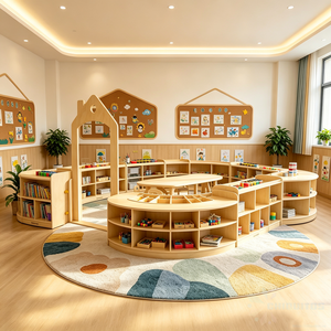 Ensemble de meubles d'angle en <span class=keywords><strong>bois</strong></span> pour la peinture artistique des enfants Chiquitos, armoire de rangement pour la peinture de la maternelle, établi d'artisanat <span class=keywords><strong>Montessori</strong></span> pour enfants - Product Image 5