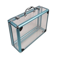 Mallette de transport transparente pour affaires de 14 pouces mallette rigide en acrylique mallette de transport transparente pour échantillons et affichage