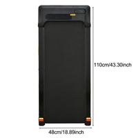 Tapis de course compact et portable pour la maison, machine de fitness cardio électrique intelligente avec inclinaison manuelle