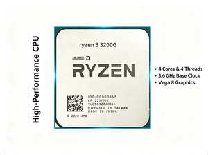 Processeur de bureau Ryzen 3 3200G, 4 cœurs, 4 threads, 3,6 GHz, processeur graphique Vega 8, socket AM4, fabriqué en Chine - Product Image 3