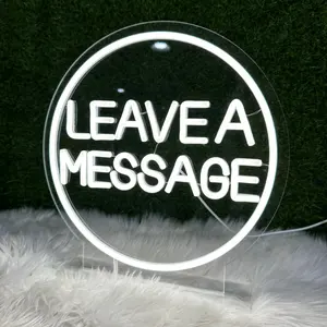 Audio Guestbook Notice Board Neon Light Leave A Message Board White Light Board