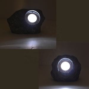 Lampu Taman tenaga surya lukis tangan, 9 inci lampu batu Resin terang luar ruangan untuk lanskap jalan UNTUK LIBURAN dan Tahun Baru - Product Image 5