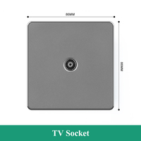 Interrupteur mural tactile, prise en charge USB 13a, 1Gang, 2 voies, normes anglaises/grises