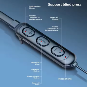 Auriculares Inalámbricos con Pantalla Digital B7, Auriculares Inalámbricos Estéreo con Banda para el Cuello, Auriculares Deportivos - Product Image 4