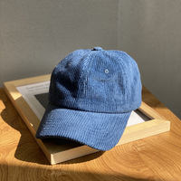 Gorra de Pana al por Mayor, Gorra de Béisbol de Pana de 6 Paneles con Bordado Personalizado, Gorra de Pana Lisa