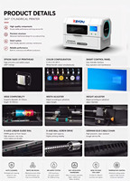 Mesin Printer UV Silinder Industri 6090 untuk Penandaan Pipa Logam, Mesin Cetak Rotari 360° I3200 I1600 TX800 Varnish