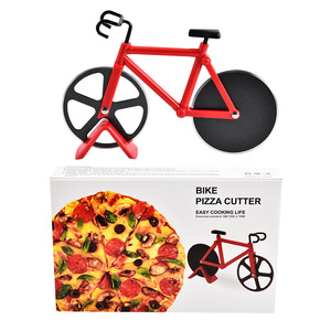 Coupe-<span class=keywords><strong>pizza</strong></span> à roue en acier inoxydable double, écologique, antiadhésif - Product Image 1