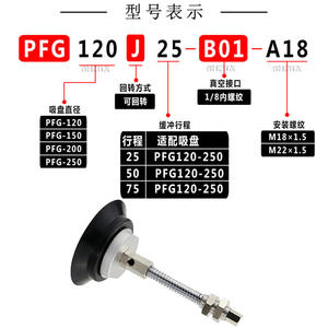 Accessoires pour outils pneumatiques de série Myotoku, ventouses de haute qualité PF/PA/PFG-60/80/95 pour aspirateur robotisé robuste - Product Image 1