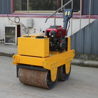 Mini-compacteur vibrant à double tambour portatif pour le compactage du sol et des pelouses - Offre spéciale - Moteur inclus