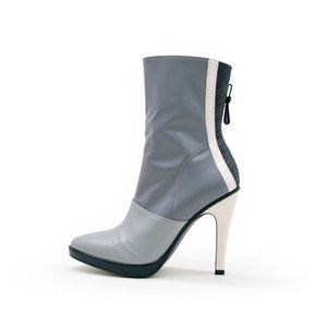 Bottes à talon épais de 11,5 cm pour femme, <span class=keywords><strong>avec</strong></span> logo personnalisé Xinzirain, haute élasticité, plateforme, style chaussette - Product Image 1