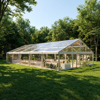 Grandes tentes de réception en PVC blanc sur mesure pour mariages et événements, chapiteaux 40x60m, qualité commerciale, robustes pour l'extérieur