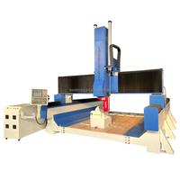Cina 5 sumbu 4 sumbu 3 sumbu 1325 6090mini otomatis patung 3d busa putar patung kayu ukiran Cnc Router mesin pemotong kayu