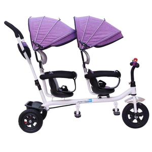 <span class=keywords><strong>Tricycle</strong></span> 2 sièges uniques <span class=keywords><strong>pour</strong></span> enfants, poussette de <span class=keywords><strong>jumeaux</strong></span>, trois places avec barre de poussée - Product Image 3