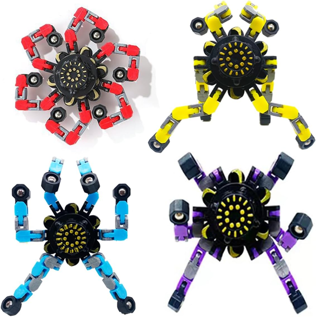 Wholesale 2026 Hot DIY Robot Fidget Spinner PU Plastic Sensory Toy for Autism Stress Relief Kids Adults