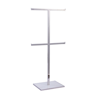 Rail de vêtement commercial de support d'affichage de vêtements d'acier inoxydable pour le support durable de vêtement de roulement d'affichage de magasin de détail