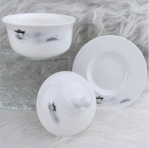 Service de vaisselle en porcelaine chinoise minimaliste, style oriental simple, en céramique, pour salon de thé et maison - Product Image 2