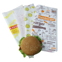 Papier d'emballage résistant à l'huile pour fast-food Sandwich Hamburger Wrappers