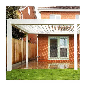 12x20 Villa patio trasero adjunto montado en la pared cocina al aire libre de <span class=keywords><strong>aluminio</strong></span> totalmente retráctil lumbrera pérgola para restaurante bar - Product Image 6