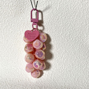 Mới Đến Sáng Tạo <span class=keywords><strong>3D</strong></span> Trái Cây Pha Lê Nho Quyến Rũ Keychain Ngọt Ngào Mô Phỏng Trái Cây Keyring Mặt Dây Chuyền Túi Quyến Rũ - Product Image 4