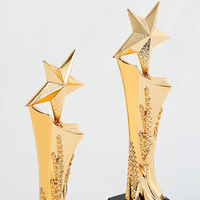 Premium fabriqué à la main or résine étoile cristal trophée tasse nouveau cadeau d'affaires personnalisé et ornement de décoration pour la maison