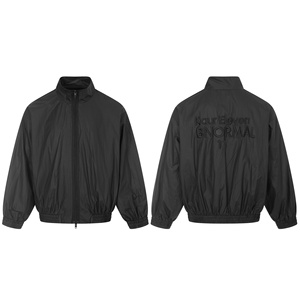 11KN Customizable Embroidered Stand Collar Windbreaker Jacket <strong>Lightweight</strong> Nylon <strong>Zip</strong>-<strong>Up</strong> Jacket with Back Embroidery - Product Image 1