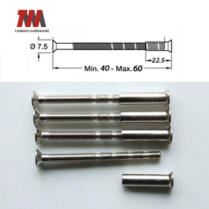 สกรูไม้ไผ่ไท<span class=keywords><strong>มิ</strong></span>ง ขนาดเมตริก M4 x 45 สกรูและอุปกรณ์ยึด ข้อต่อเชื่อมต่อสำหรับมือจับประตู ลูกบิด สกรูแบบยาว - Product Image 3