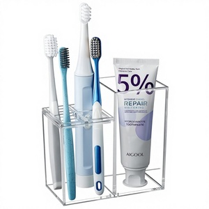 Factory Wholesale for Countertop Clear Acrylic <b>Toothbrush</b> <b>Holder</b> & Stand Polished Surface for Garment Displays Custom Logo - Product Image 1