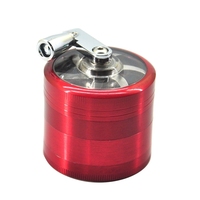 Produits en gros à succès, broyeur en métal zinc à 4 couches de 55 mm, broyeur à herbes à tabac avec poignée, accessoires pour fumer