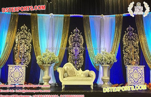 ม่านฉากหลังปักลายสำหรับเวทีมุสลิมMehndi,ฉากหลังปักลายสำหรับเวทีงานแต่งงานฉากหลังปักลายสำหรับงานแต่งงานใหม่ - Product Image 4