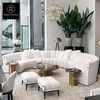 Maßgefertigtes Hochwertiges Halbkreisförmiges Sofa-Set Möbel Italienisches Design Modernes Gebogenes Modulares Sofa für Villa und Wohnzimmer