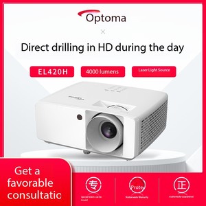 Máy chiếu DLP Optoma EL420H 1080P, hỗ trợ 4K Max, độ sáng 3800 lumens, chiếu ngắn, 16ms, Full 3D, di động, bộ nhớ 32GB, dành cho chơi game - Product Image 6
