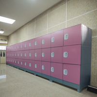 Casier en plastique ABS antirouille haute durabilité avec structure de verrouillage électronique 1/3/6/9 portes pour le stockage des bagages de l'école de gymnastique