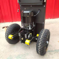Nouveau chariot électrique à grande capacité en acier inoxydable avec roues gonflables, monte-escaliers, hauteur maximale 230 mm, pour usage en usine alimentaire et de boissons