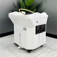 Équipement de Spa de Tête Portable pour Salon, Bassin Mobile de Lavage de Cheveux avec Lit de Massage Portable et Shampooing